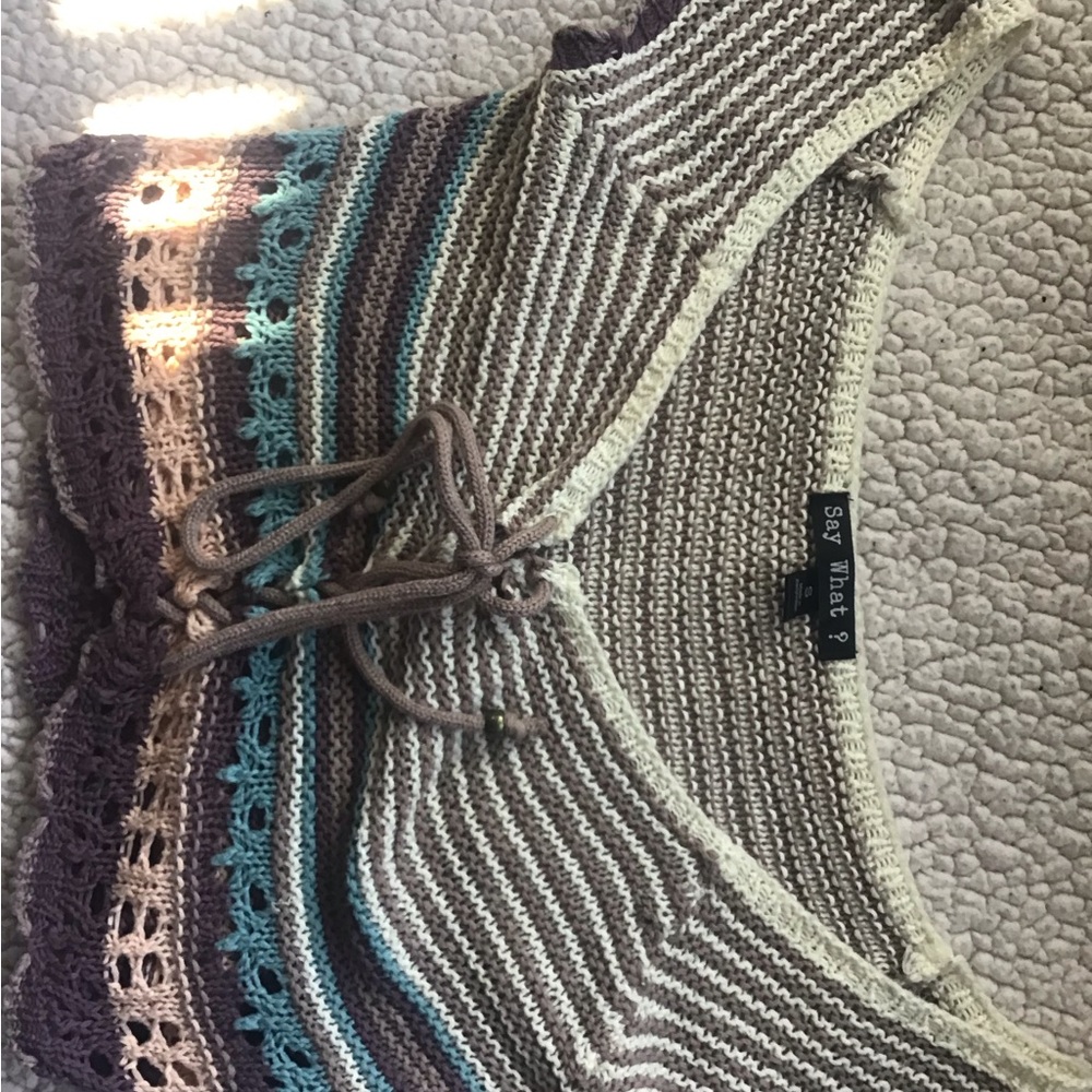 Say What? Multicolor Knit Crop Top